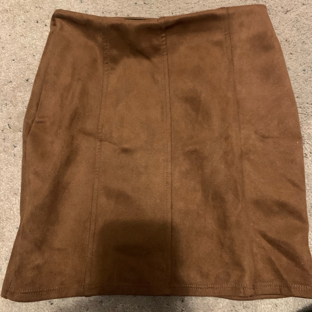 Brown Suede Skirt